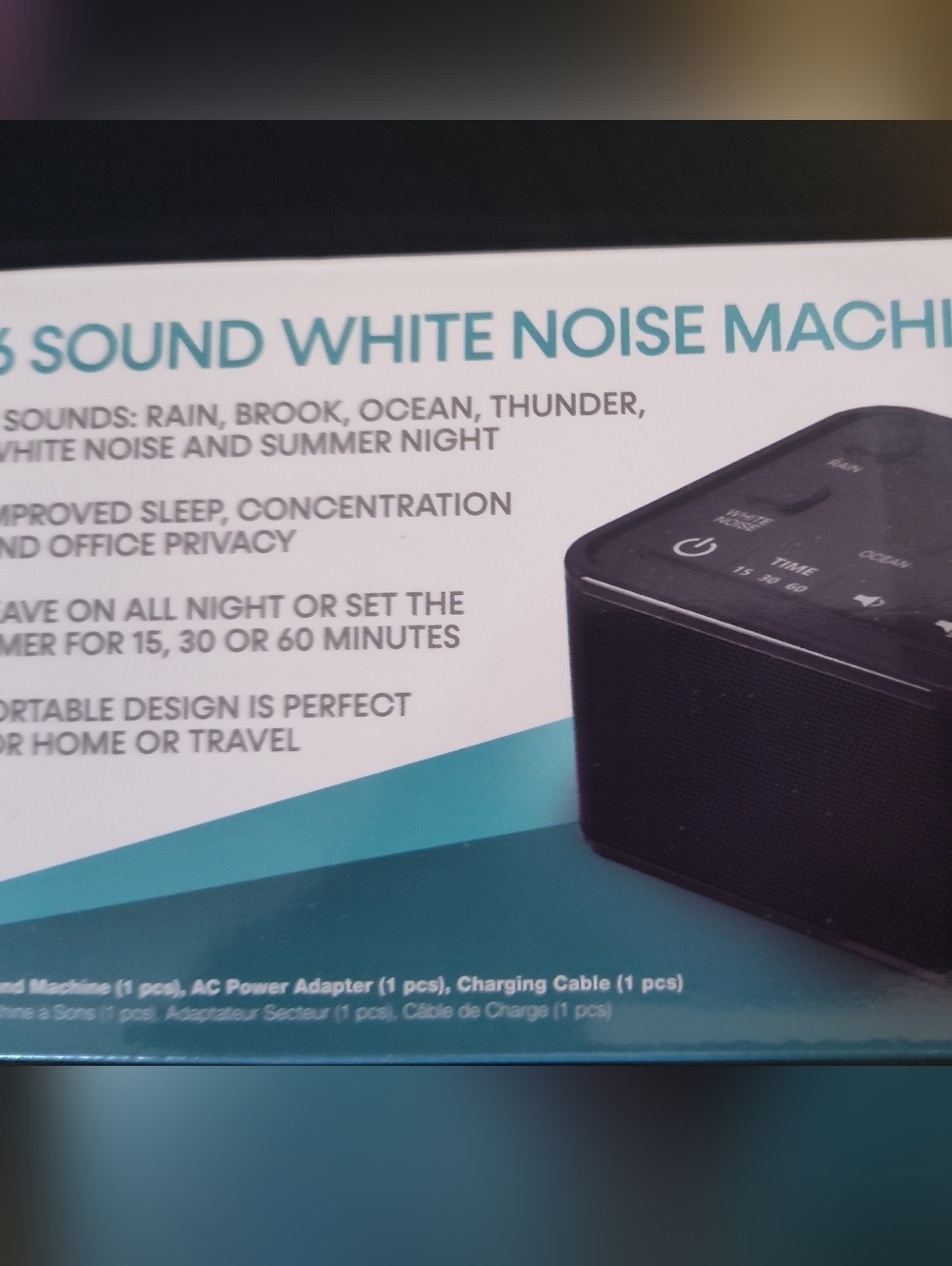 White Noise Sound Machine - Black